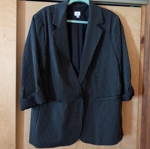 a new day Black and White Pinstripe Blazer
